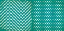 Load image into Gallery viewer, BoBunny DoubleDot Designs 12x12 Scrapbook Paper Turquoise Chevron (12DFC658)
