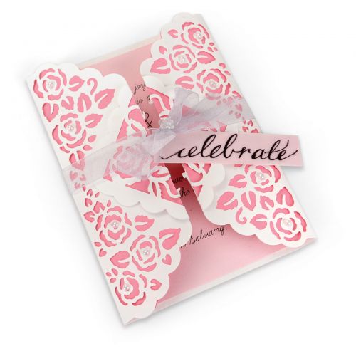 Sizzix Thinlits Die Rose Lace Gatefold Card (660751)