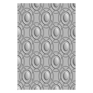 Sizzix 3-D Textured Impressions Embossing Folder Cosmopolitan Golden Rings By Stacey Park