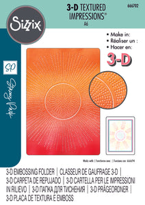 Sizzix 3-D Textured Impressions Embossing Folder Cosmopolitan Shine Bright By Stacey Park