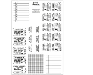 Sizzix A5 Clear Stamps 17PK w/4PK Framelits Die - Forever Journal Essentials by 49 and Market (666705)