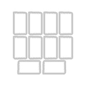 Load image into Gallery viewer, Sizzix A5 Clear Stamps 60PK w/10PK Framelits Die - Tab Stamp Alpha by 49 and Market (666712)
