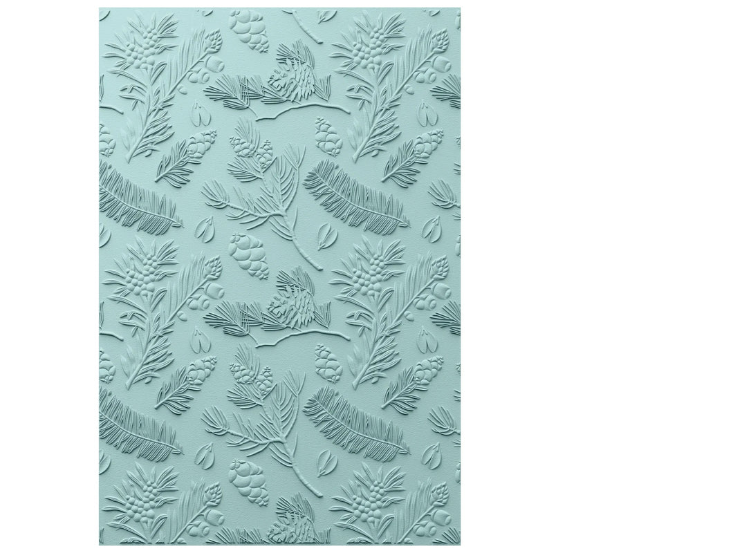 Sizzix 3D Textured Impressions A5 Embossing Folder - Pines by 49 and Market (666714)