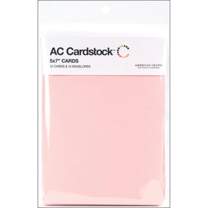 AC Cardstock A7 Cards & Envelopes Blush (71340)