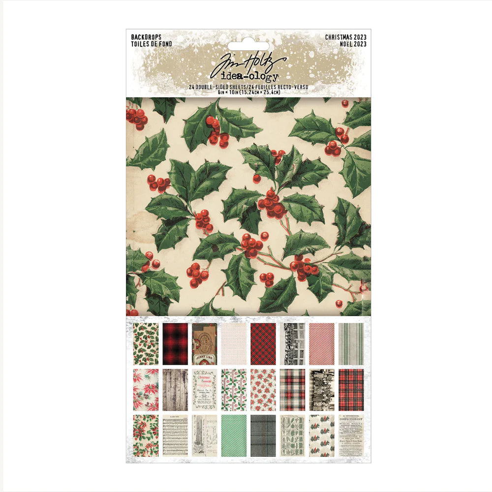 Tim Holtz idea-ology 2023 Christmas Backdrops (TH94346)