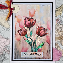 Load image into Gallery viewer, IndigoBlu Trio of Tulips A6 Stamp
