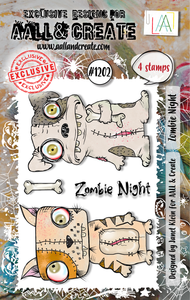 AALL & CREATE A7 Clear Stamp Zombie Night #1202