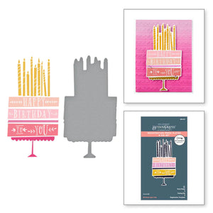 Spellbinders BetterPress Society April 2024 Plate Birthday Layer Cake (BPR-007)