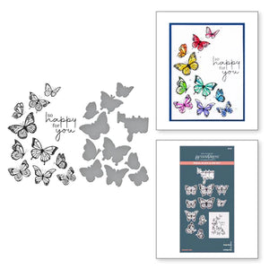 Spellbinders Paper Arts Betterpress Plate & Die Set Butterfly Swirl (BP-031)