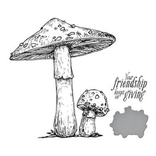 Load image into Gallery viewer, Spellbinders Paper Arts BetterPress Letterpress Press Plate &amp; Die Set Mushroom Duo (BP-081)
