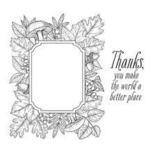 Load image into Gallery viewer, Spellbinders Paper Arts BetterPress Letterpress Press Plates Autumn Thanks Frame (BP-083)
