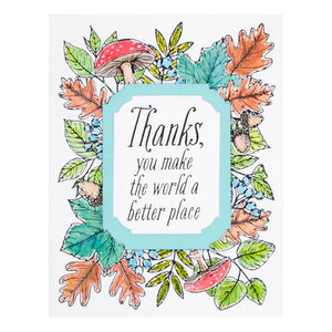 Spellbinders Paper Arts BetterPress Letterpress Press Plates Autumn Thanks Frame (BP-083)