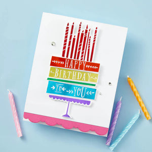 Spellbinders BetterPress Society April 2024 Plate Birthday Layer Cake (BPR-007)