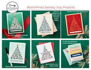 Spellbinders BetterPress Society July 2024 Winter Sprigs (BPS-004)