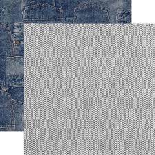 Kaisercraft Mountain Air Collection 12x12 Scrapbook Paper Blue Jeans (P2578)