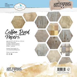 Elizabeth Craft Designs 12x12 Paper Pack Coffee Dyed Papers