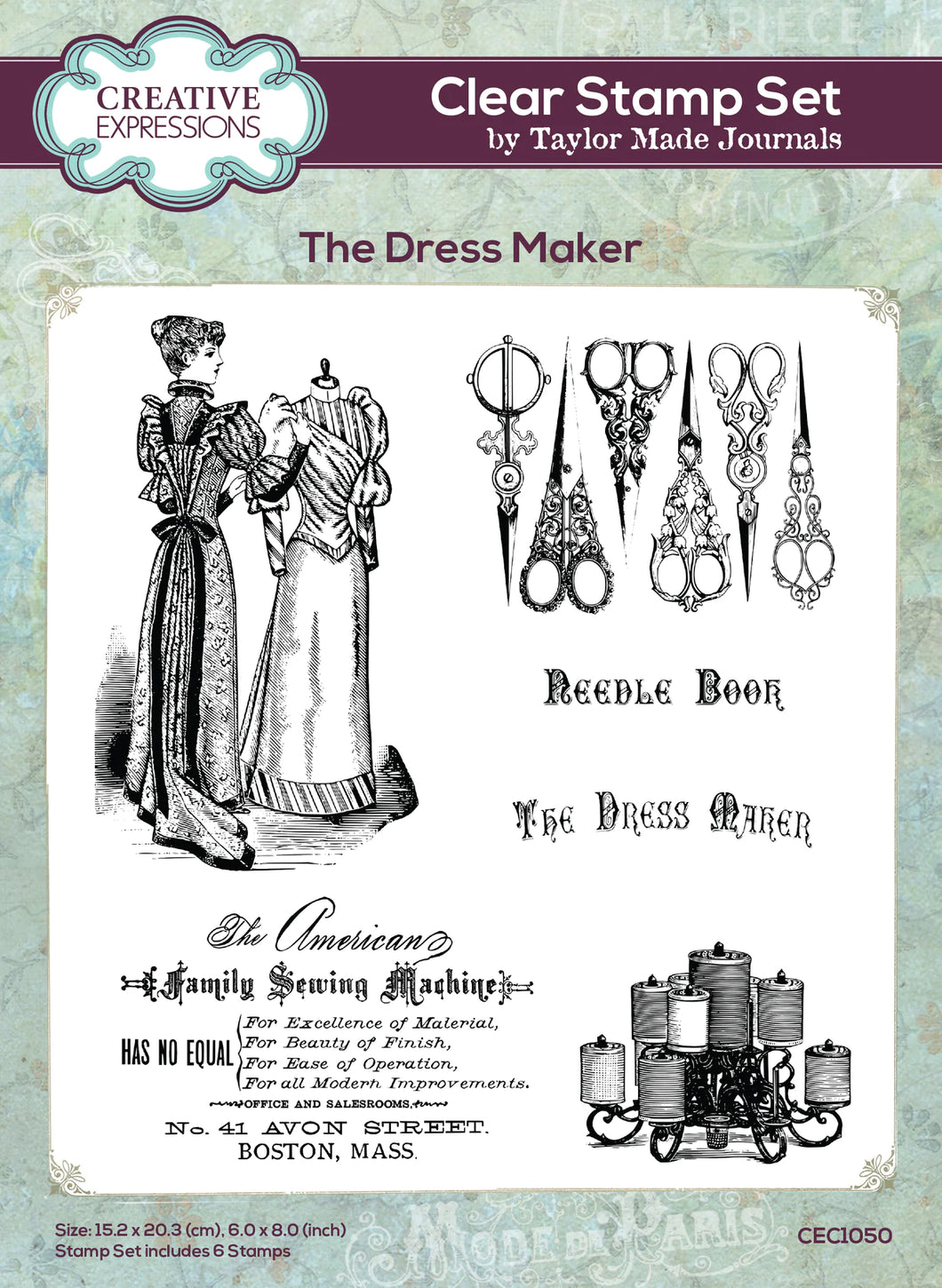 Creative Expressions Clear Stamp Set The Dress Maker designed by Taylor Made Journals (CEC1050)