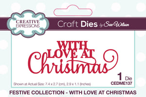 Creative Expressions Craft Dies by Sue Wilson Festive With Love at Christmas (CEDME137)