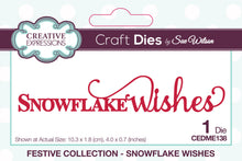 Load image into Gallery viewer, Creative Expressions Craft Dies by Sue Wilson Festive Snowflake Wishes (CEDME138)
