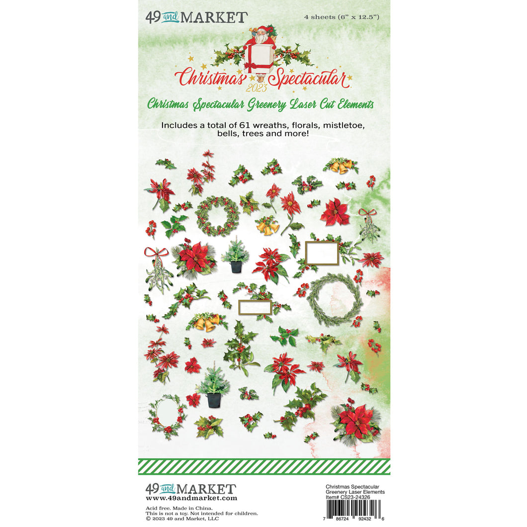 49 and Market Christmas Spectacular Collection Greenery Laser Cut Elements (CS23-24326)