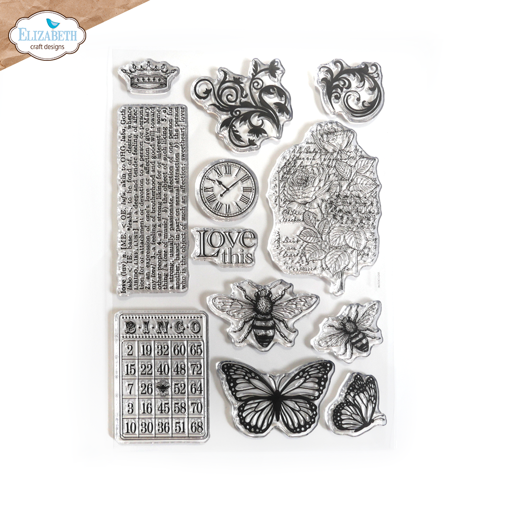 Elizabeth Craft Designs This Lovely Life Collection Stamp Set Love & Roses (CS351)