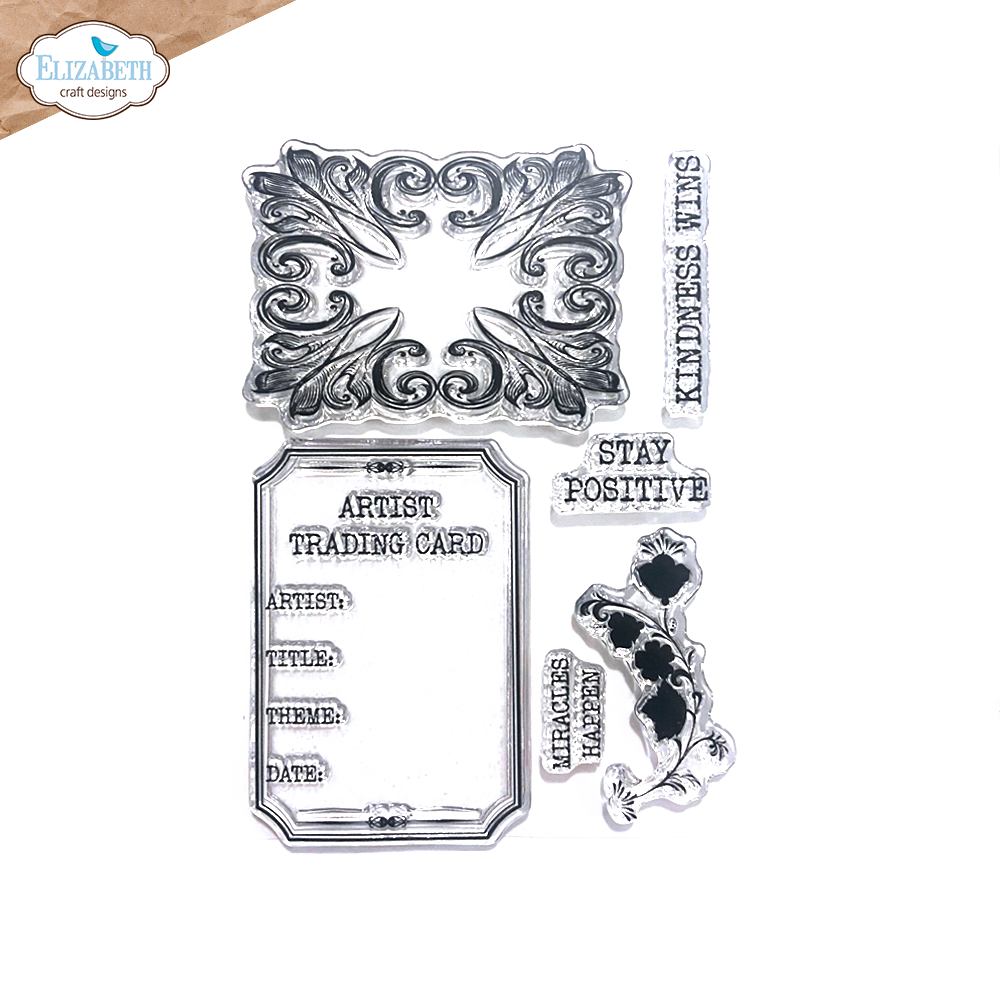 Elizabeth Craft Designs Remember Moments Collection Stamp Set Classic ATC Stamps (CS362)