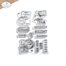 Load image into Gallery viewer, PRE-ORDER Elizabeth Craft Designs Remember Moments Collection Stamp Set Passport Stamps (CS363)
