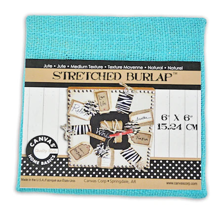 Canvas Corp. Stretched Burlap 6x6 Canvas Aqua (CVS3718)