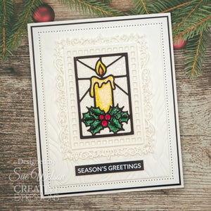 Creative Expressions Craft Dies by Sue Wilson Festive Stained Glass Candle (CED3264)