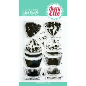 Avery Elle Clear Stamps Layered Cupcake (ST-21-26)