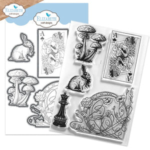 Elizabeth Craft Designs Fables & Fairytales Collection Clear Stamp and Die set Rabbit Hole (DS02)