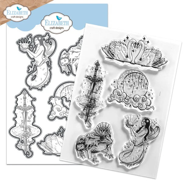 Elizabeth Craft Designs Fables & Fairytales Collection Clear Stamp & Die Set Enchanted Lake (DS03)