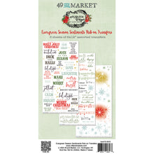 Load image into Gallery viewer, PRE-ORDER 49 and Market Evergreen Season Collection Sentiments Rub On Transfers
