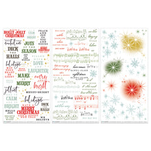 Load image into Gallery viewer, PRE-ORDER 49 and Market Evergreen Season Collection Sentiments Rub On Transfers
