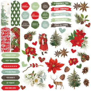 PRE-ORDER 49 and Market Evergreen Season Collection Chipboard Set