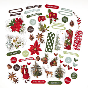 PRE-ORDER 49 and Market Evergreen Season Collection Chipboard Set