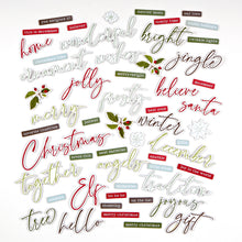 Load image into Gallery viewer, PRE-ORDER 49 and Market Evergreen Season Collection Chipboard Words
