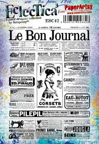 Paper Artsy Stamp Set Le Bon Journal designed by Scrapcosy (ESC42)