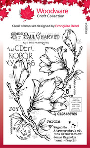 Woodware Craft Collection Clear Stamp Set Spring Magnolia (FRS1034)