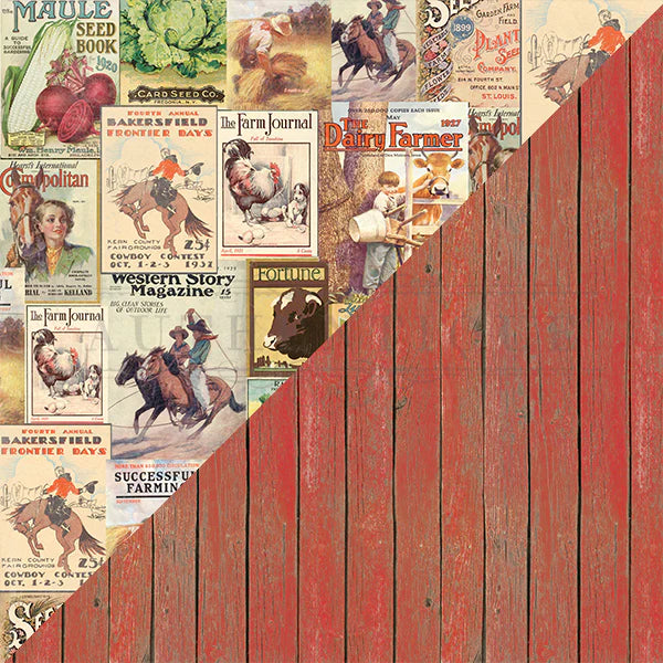 Authentique Frontier Collection 12x12 Scrapbook Paper Frontier One (FNT001)