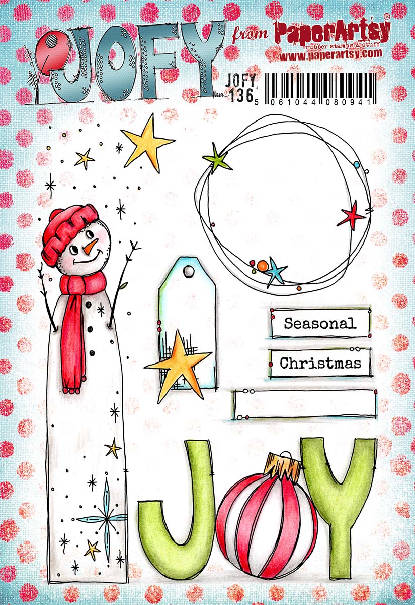 PaperArtsy Rubber Stamp Set Joy designed by Jo Firth-Young  (JOFY136)