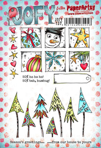 PaperArtsy Rubber Stamp Set Christmas Trees designed by Jo Firth-Young  (JOFY137)