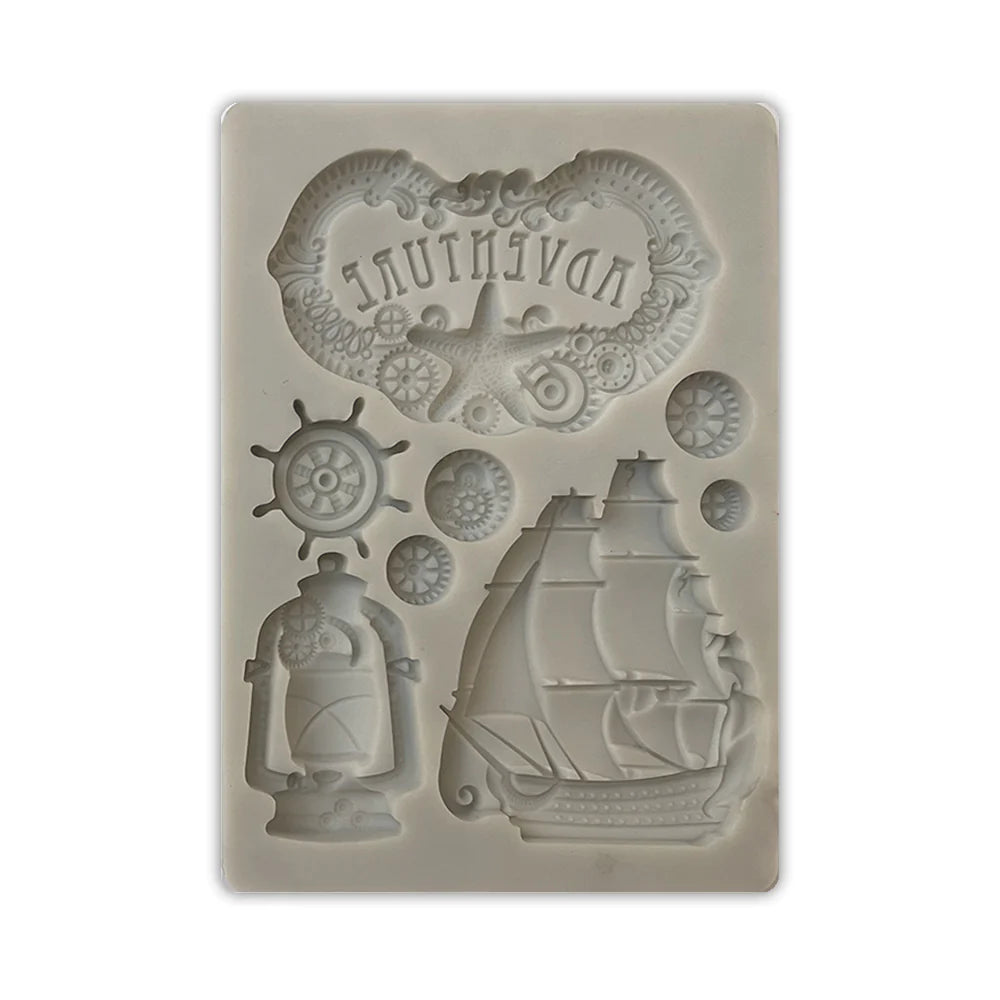 Stamperia Songs of the Sea Collection Silicone Mould Adventure (KACM20)