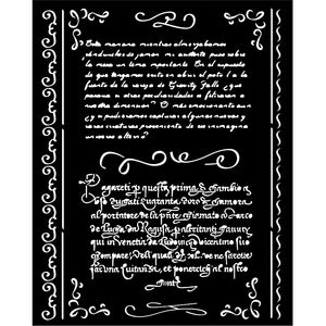 Stamperia Vintage Library Collection Stencil Letters (KSTD132)