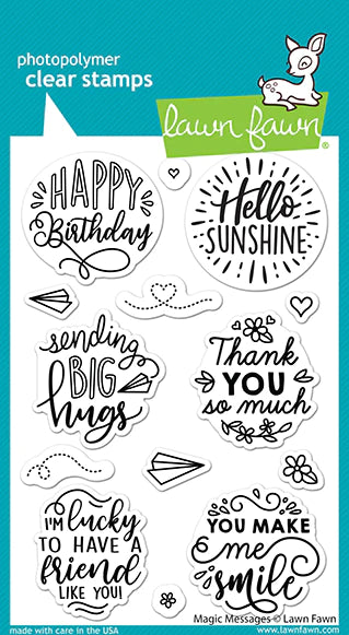 Lawn Fawn Clear Stamp Set Magic Messages (LF2508)