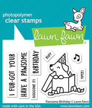 Load image into Gallery viewer, Lawn Fawn Lawn Cuts Stamp &amp; Die Set Pawsome Birthday (LF3163)
