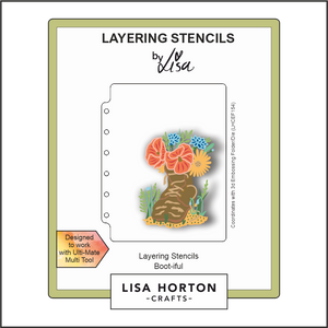 Lisa Horton Crafts Layering Stencil Boot-iful (LHCAS111)