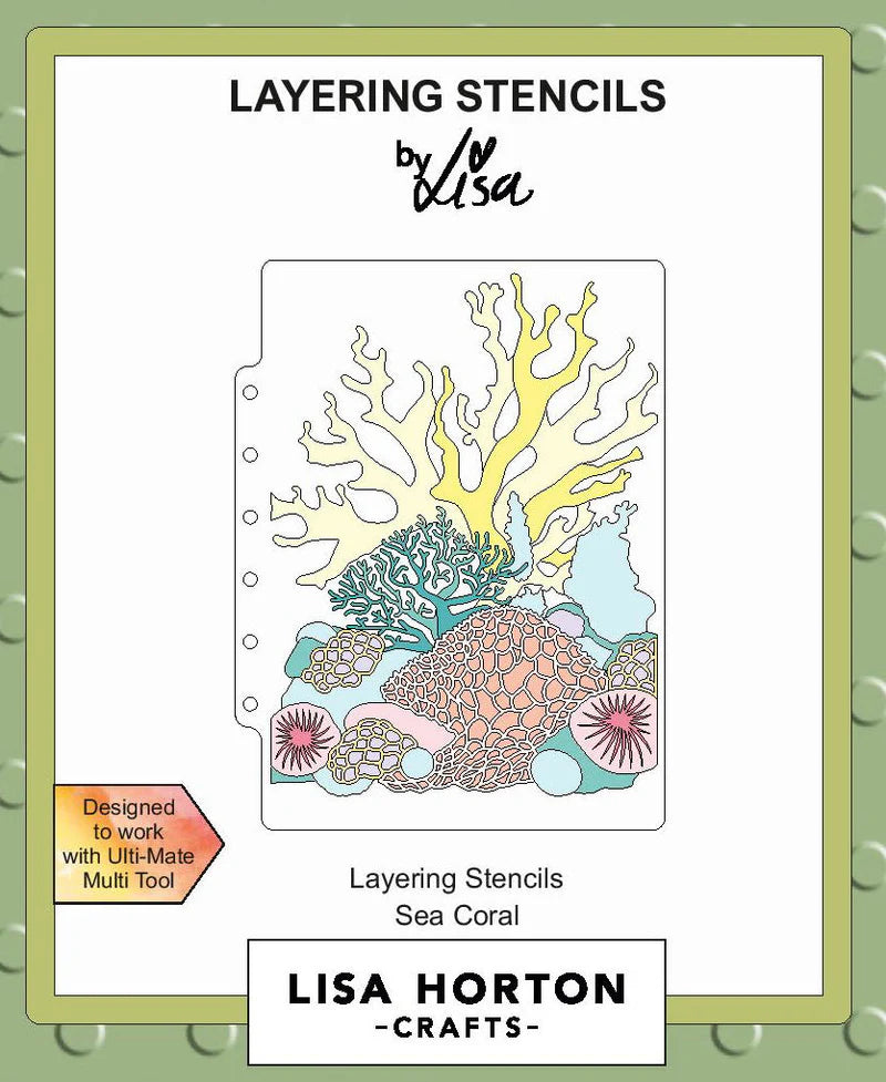 Lisa Horton Crafts Layering Stencil Sea Coral (LHCAS153)