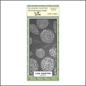 Lisa Horton Crafts Slimline Embossing Folder Pine Cones (LHCEF028)