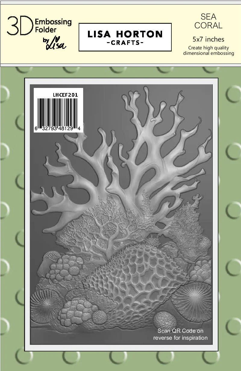 Lisa Horton Crafts 3-D Embossing Folder Sea Coral (LHCEF201)